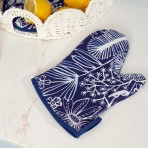 Oven Mitt | Navy Natives | Linen Oven Mitt | Navy Natives | Linen